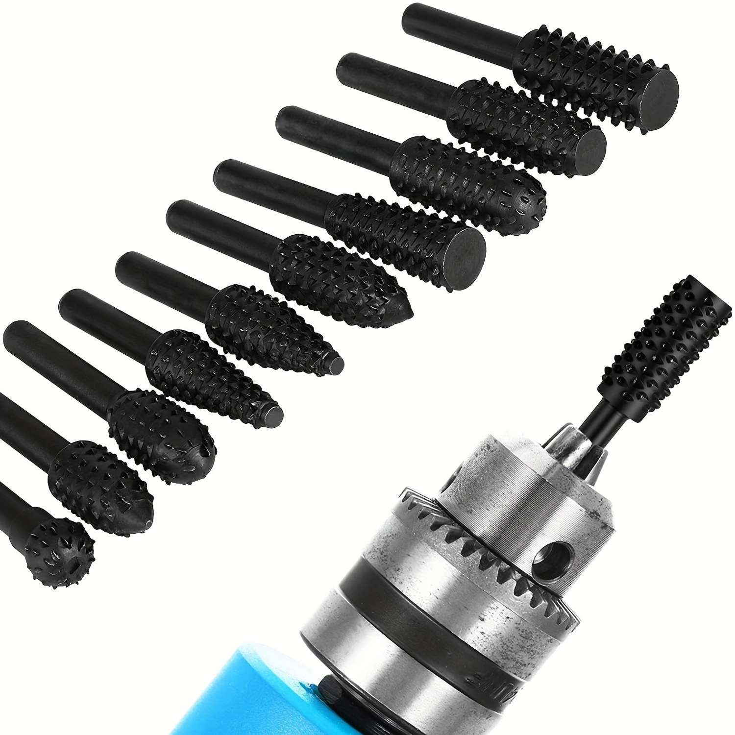 10 piece set wood carving knife embossed rotary file woodworking file sanding head woodworking shaped rotary file