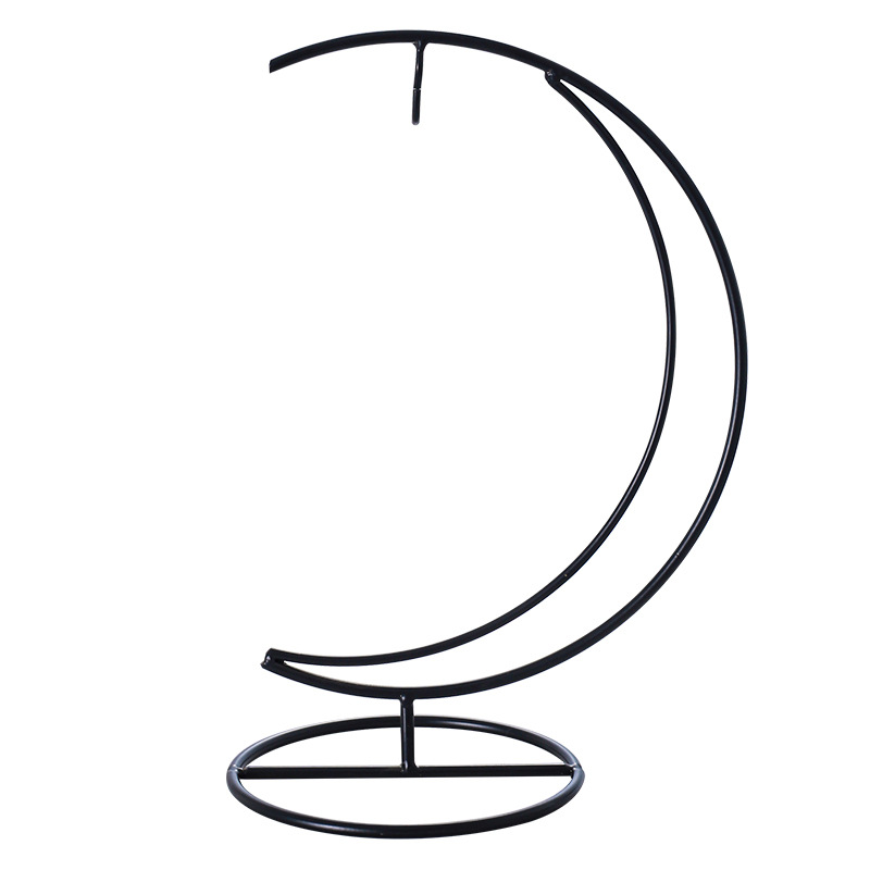 Moon Micro Landscape Glass Bottle Iron Bracket Bottle Hanger Iron Bracket Iron Rack Cradle Doll Hanger