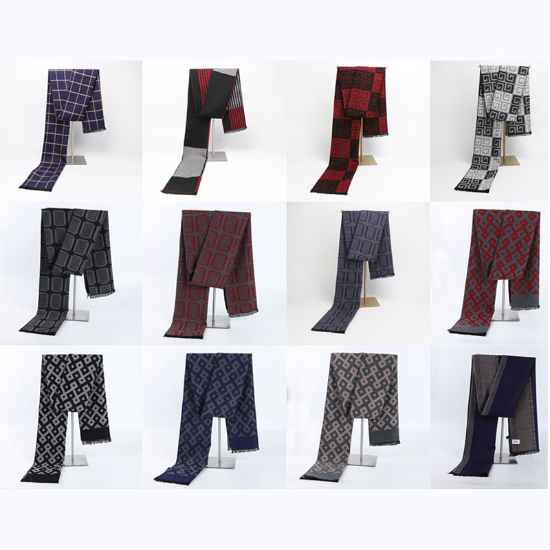 Men's brushed scarf winter warm scarf men's scarf dad scarf boyfriend scarf men's scarf wholesale