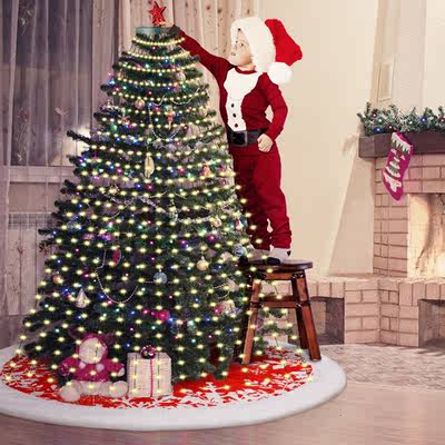 Christmas tree decoration lights string festival courtyard layout waterfall lights party scene camping atmosphere lights LED Water lights