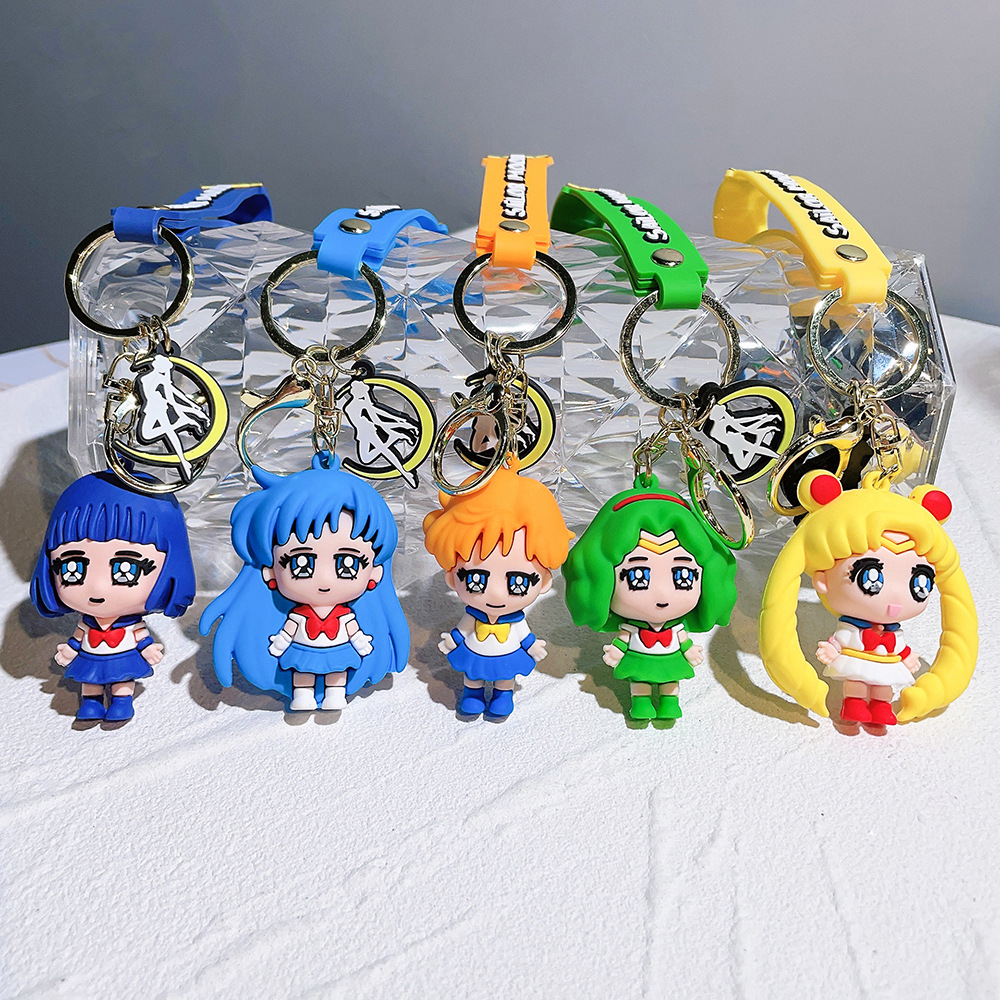 Sailor Moon Cartoon Key Chain Couple Bag Pendant Key Pendant Moon Hare Doll Car Keychain
