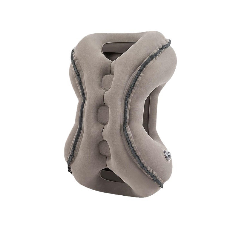 Factory in stock inflatable airplane travel pillow sleeping Nap Nap pillow pvc flocking portable sleeping artifact U-shaped pillow