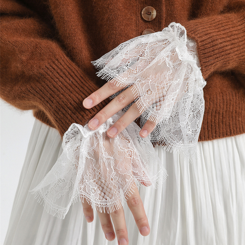 New Cotton accessories lace elegant Chanel style three-dimensional lace decorative cuff fake collar