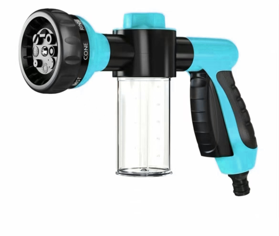 New foam water gun car wash water gun car washer 8 function foam water gun gardening watering pet shower
