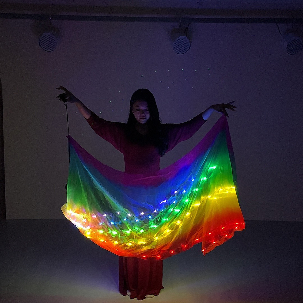 New led creative yarn ball throw ball simulation silk dance ribbon opening ceremony sports meeting props charging