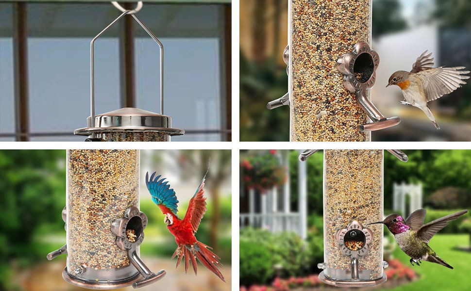 Cross-border Outdoor Bird Feeder Hanging Metal Bird Feeder Outdoor Bird Hanging Feeder