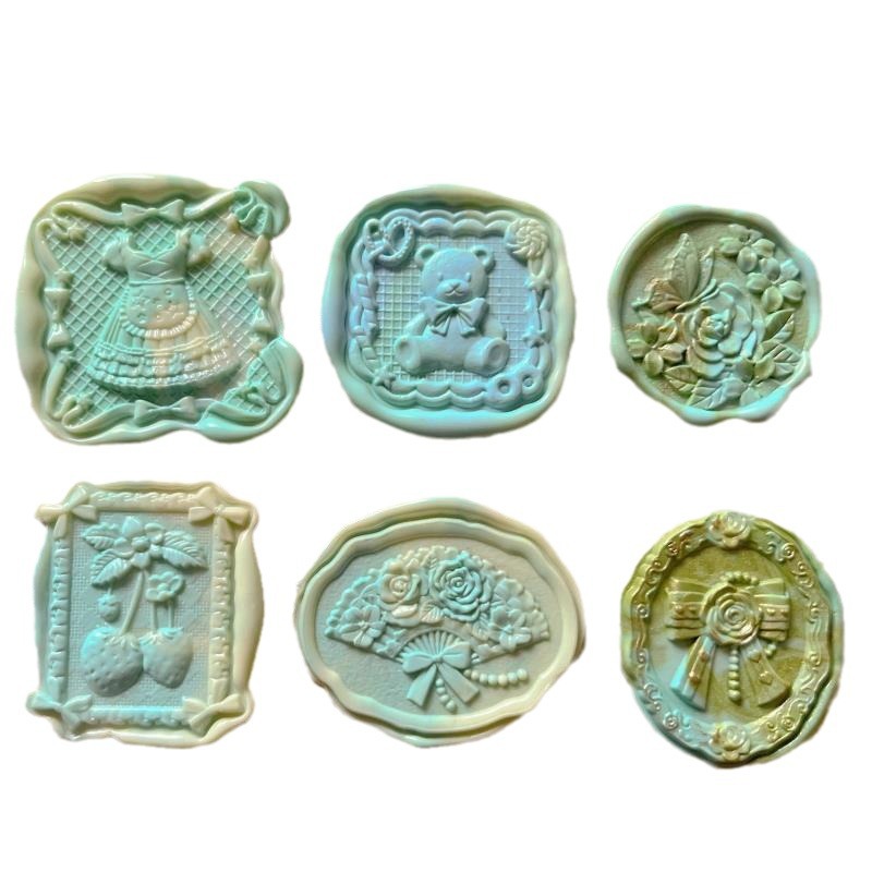 Lacquer seal head full set wholesale European retro relief shaped seal accessories handle wax grain manufacturers wholesale