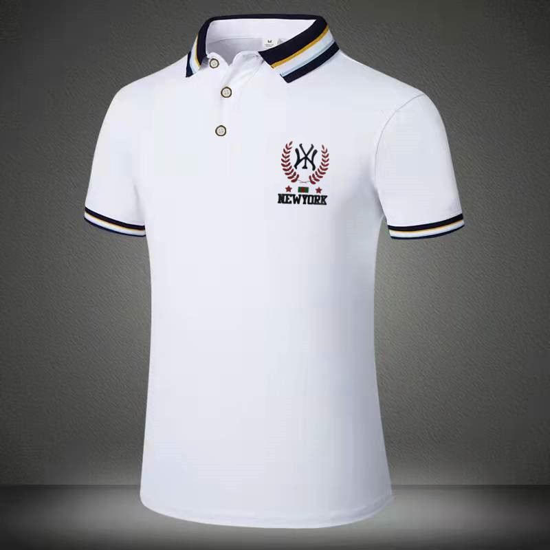 Men's Lapel POLO Shirt Youth High-end Casual T-shirt Summer New Business Short T