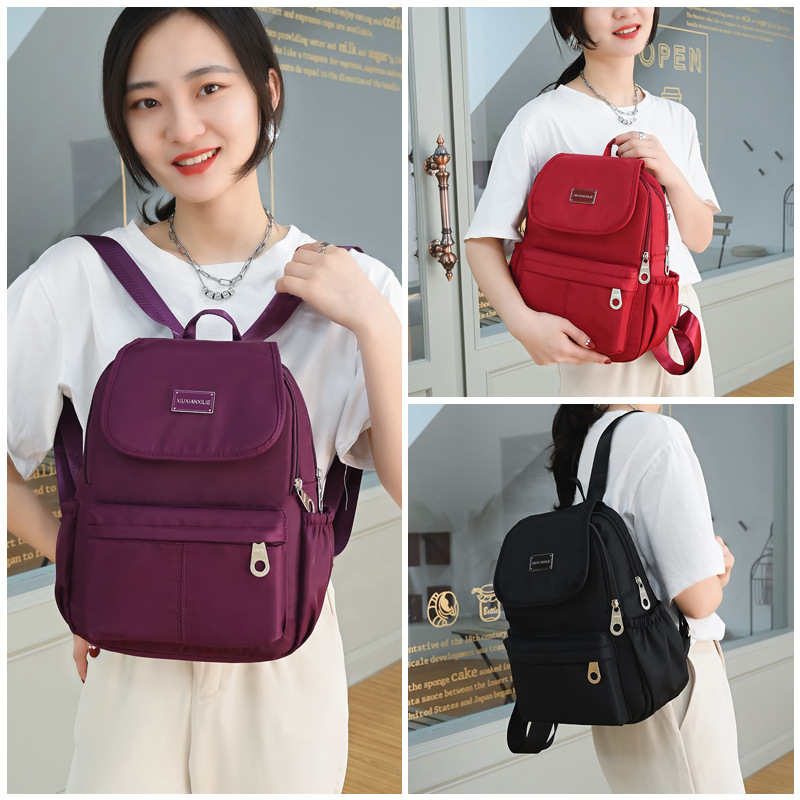 New Oxford Cloth Shoulder Travel Mummy Bag Casual Nylon Backpack Lightweight Student Schoolbag Canvas Work Bag