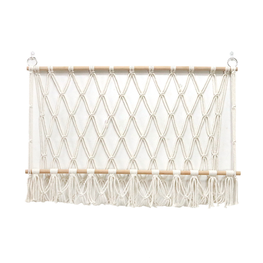New Home Decorative Creative Wall Decoration Cotton Rope Woven Net Bag Toy Hammock Storage Tapestries Girls' Room Wall Hanging