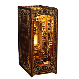 Qiaolexing Handmade diy Cabin Book Set Covenant Church Creative Assembled 3D Model Ornaments Birthday Gift