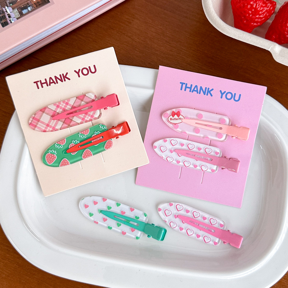 Sweet love wave point strawberry fruit seamless side bangs broken hairpin girl heart to send girlfriends wholesale new_voghion.com