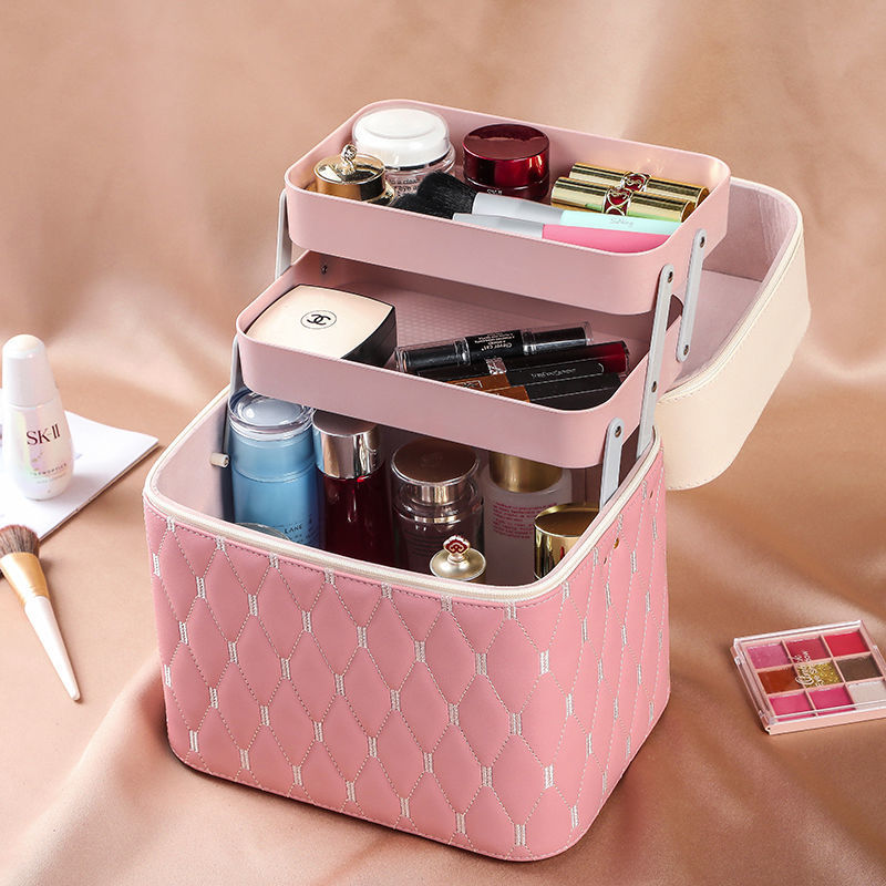 Factory Direct Portable Household Cosmetic Bag Large Capacity Cosmetic Case Multifunctional Skin Care Desktop Organizer
