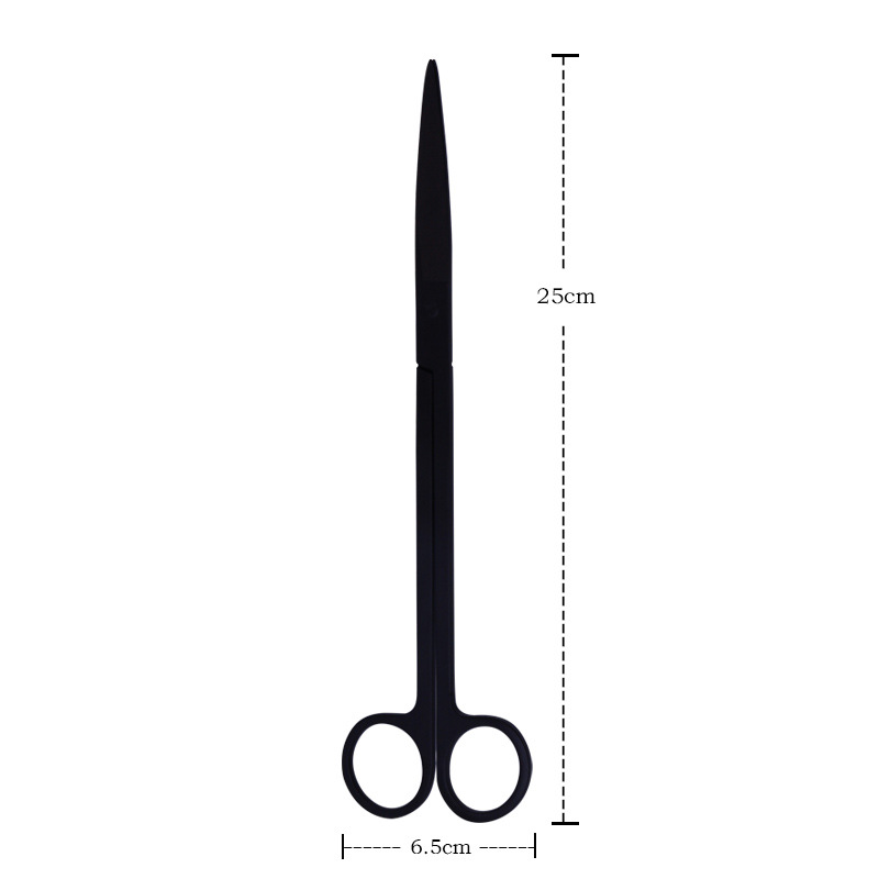 Factory stainless steel water grass scissors seaweed trimming tool aquarium scissors straight shear curved shear wave shear tool shear set
