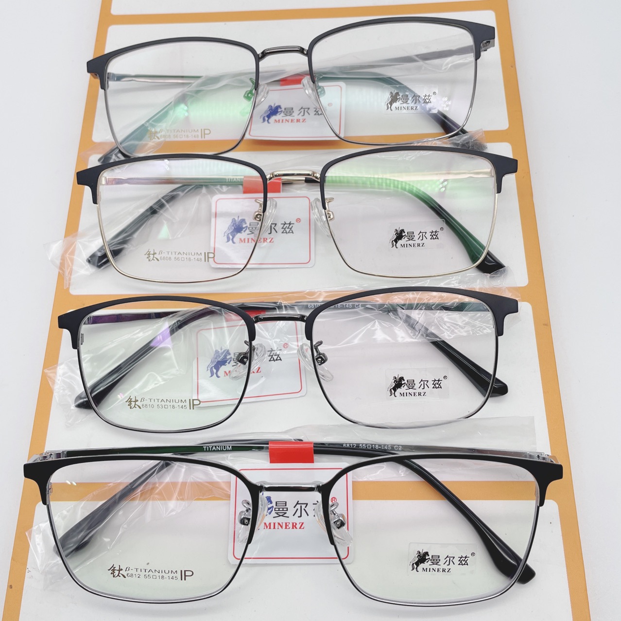 Shenzhen men's business pure titanium glasses frame full frame eyebrow glasses frame B titanium eyebrow eye frame wholesale