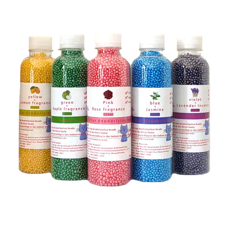 Large bottle large capacity cat litter deodorant beads cat litter box deodorant companion indoor clean flavor beads factory wholesale