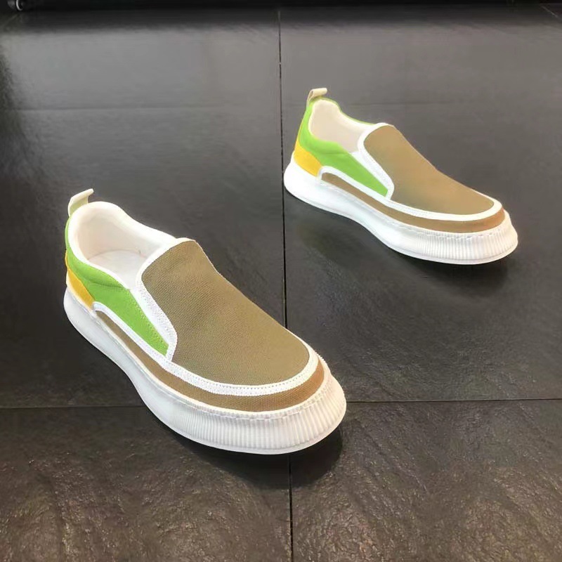 Men's Shoes Summer Breathable 2023 New Arrival Canvas Shoes Men's Fashionable All-Match Platform Board Shoes Slip-on Casual Trendy Shoes