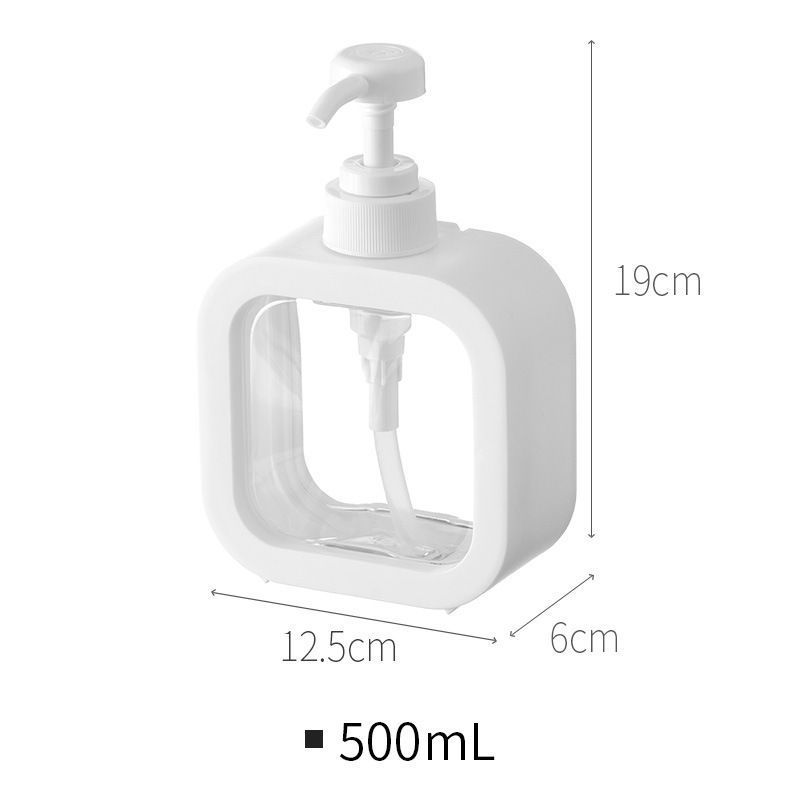 正方形 500 ミリリットル白いプラスチックローションボトルプレスハンドサニタイザーバスジェルホームトラベル新スタイルサブボトリング容器|undefined