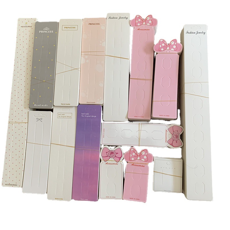 100 Lenched Cardboard Children's Hair Clip Long Set Tag Card Backboard Five Card Six Card Ten Card Clip Card