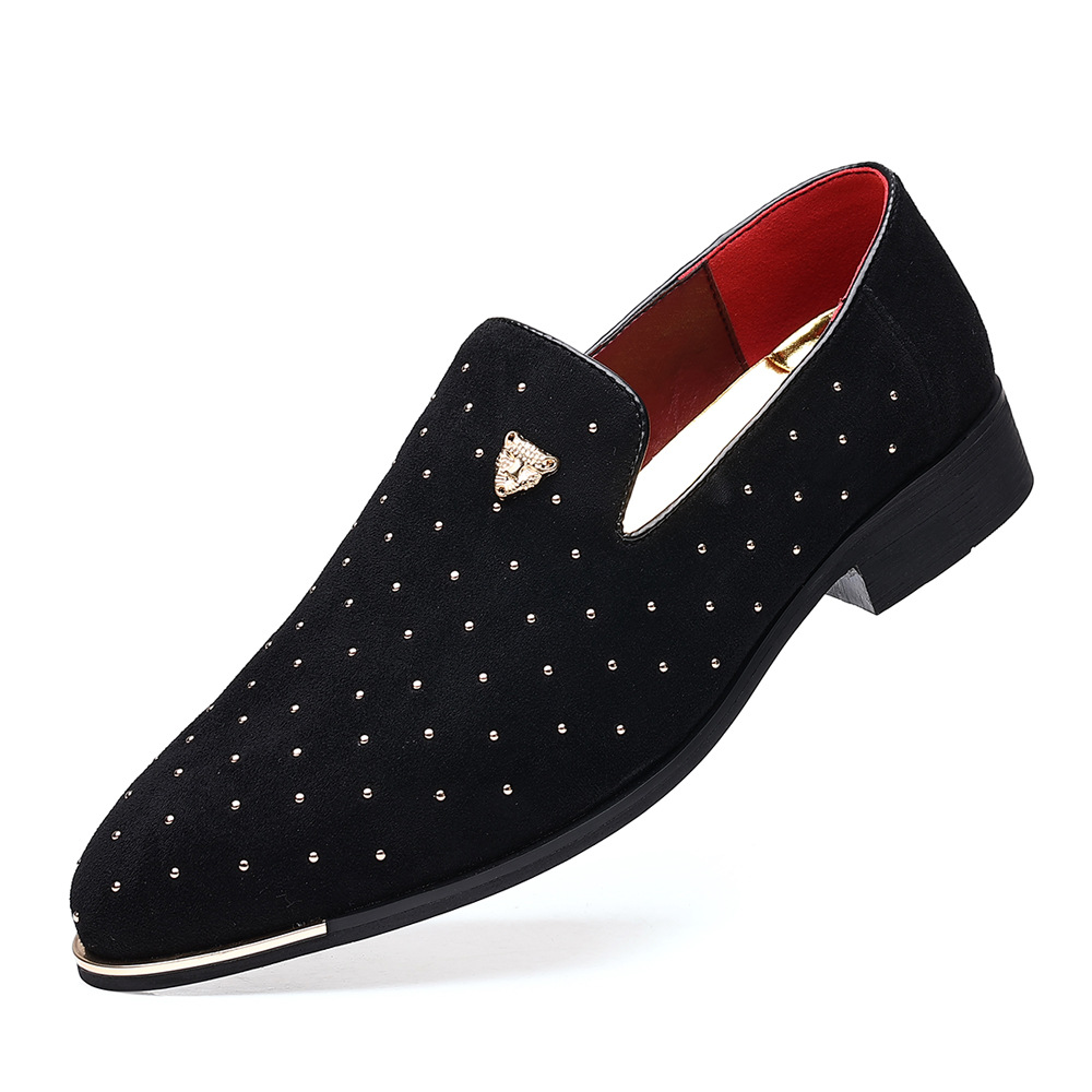 New four seasons black set foot loafers men lazy casual pedal driving fashion all-in-one wear-resistant British shoes_voghion.com