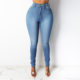 European and American women's 2023 cross-border Amazon WISH AliExpress women's jeans high waist slim pencil pants