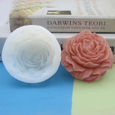 Original large peony mousse thin silicone mold aromatherapy plaster mold peony handmade soap candle mold