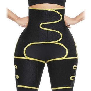 Three-in-one yoga Waist Thigh Trainer trim hip adjustment high waist sports running clothes spandex