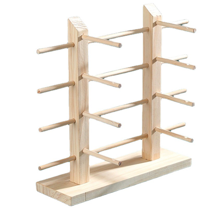 New Solid Wood Glasses Display Rack Removable Jewelry Storage Shelf Sunglasses Sunglasses Proximity Mirror Display Props