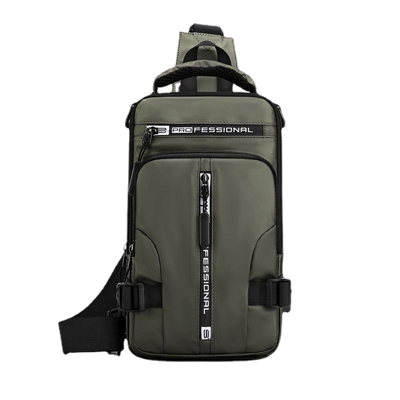 Cross-border Special for New Men's Multifunctional Chest Bag Fashion Casual Shoulder Crossbody Bag Waterproof Space Cloth Small Backpack