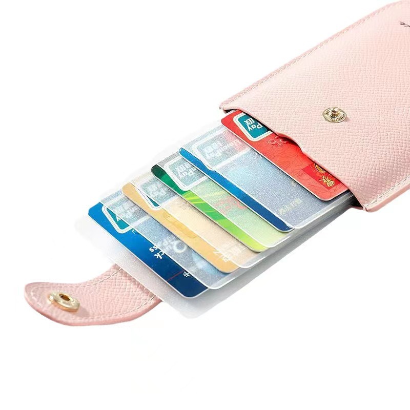 抽拉式卡包多卡位便捷大容量身份证银行卡收纳夹防消磁证件套卡包