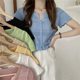 Summer New Arrival Hollow-Out Knitwear Short Short-Sleeved Sweet Cute V-Neck Small Cardigan Slim-Fit Slimming Top Women's Trendy