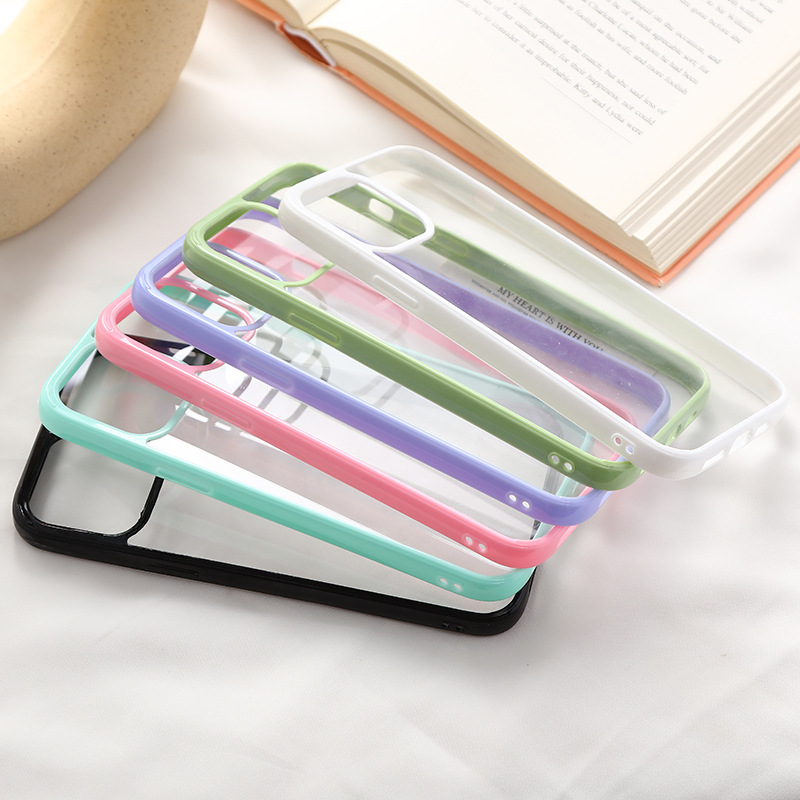 Suitable for macaron color edge frame shell cream glue acrylic mobile phone shell diy Apple 15p epoxy groove shell Special