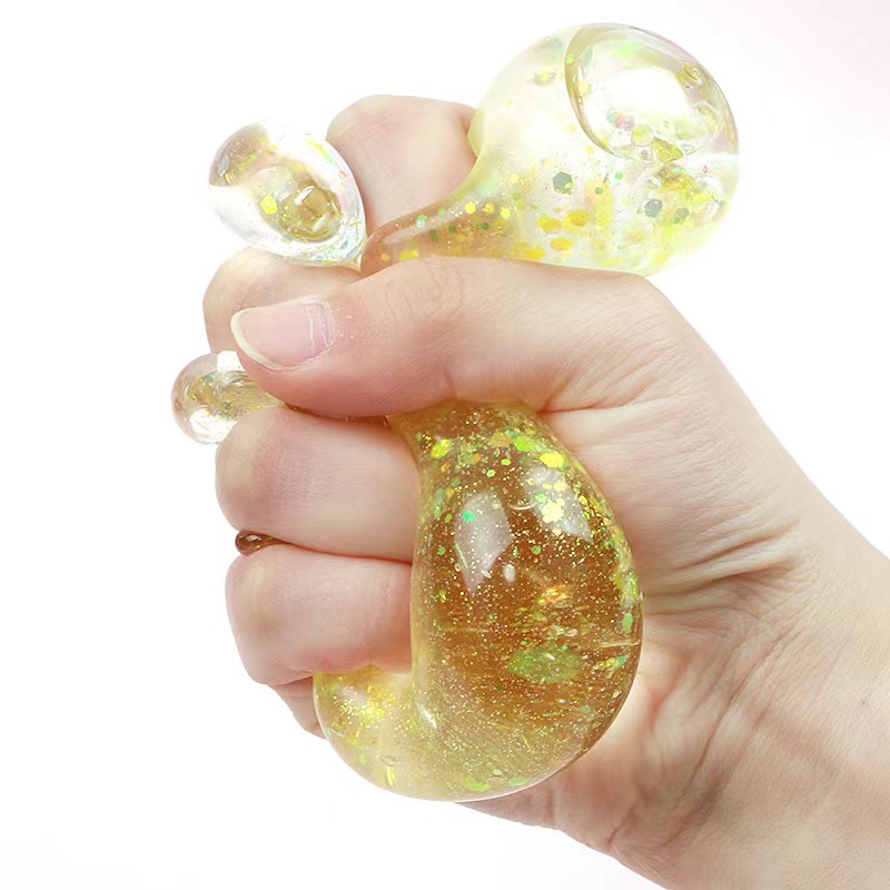 Cross-border maltose filling decompression ball decompression vent crystal ball pinch music slow rebound toy malt suger