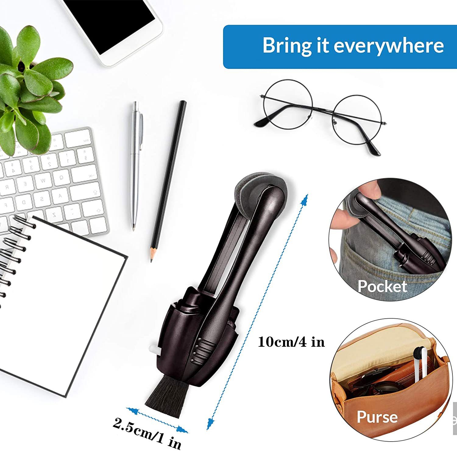 Eye cleaning brush CarbonKlean convenient double-sided glasses wipe multi-color glasses cleaner maintenance wiper