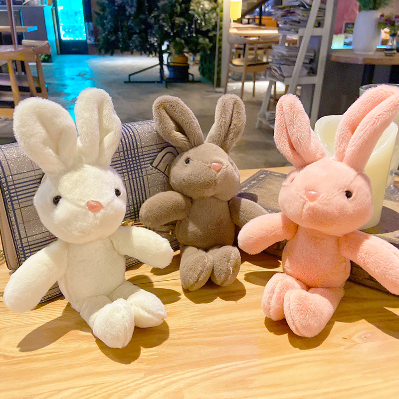 Cute Rabbit Plush Bag Pendant Couple Doll Key Chain Cartoon Doll Bag Pendant Keychain