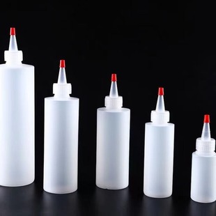 In stock 100ml tie-dye plastic bottle pointed mouth bottle multi-color squeeze sauce plastic bottle tomato dye tip bottle