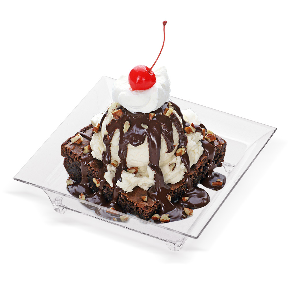 Disposable plastic square sauce dish 1 oz mini dessert cup thickened transparent cake dish baking dish