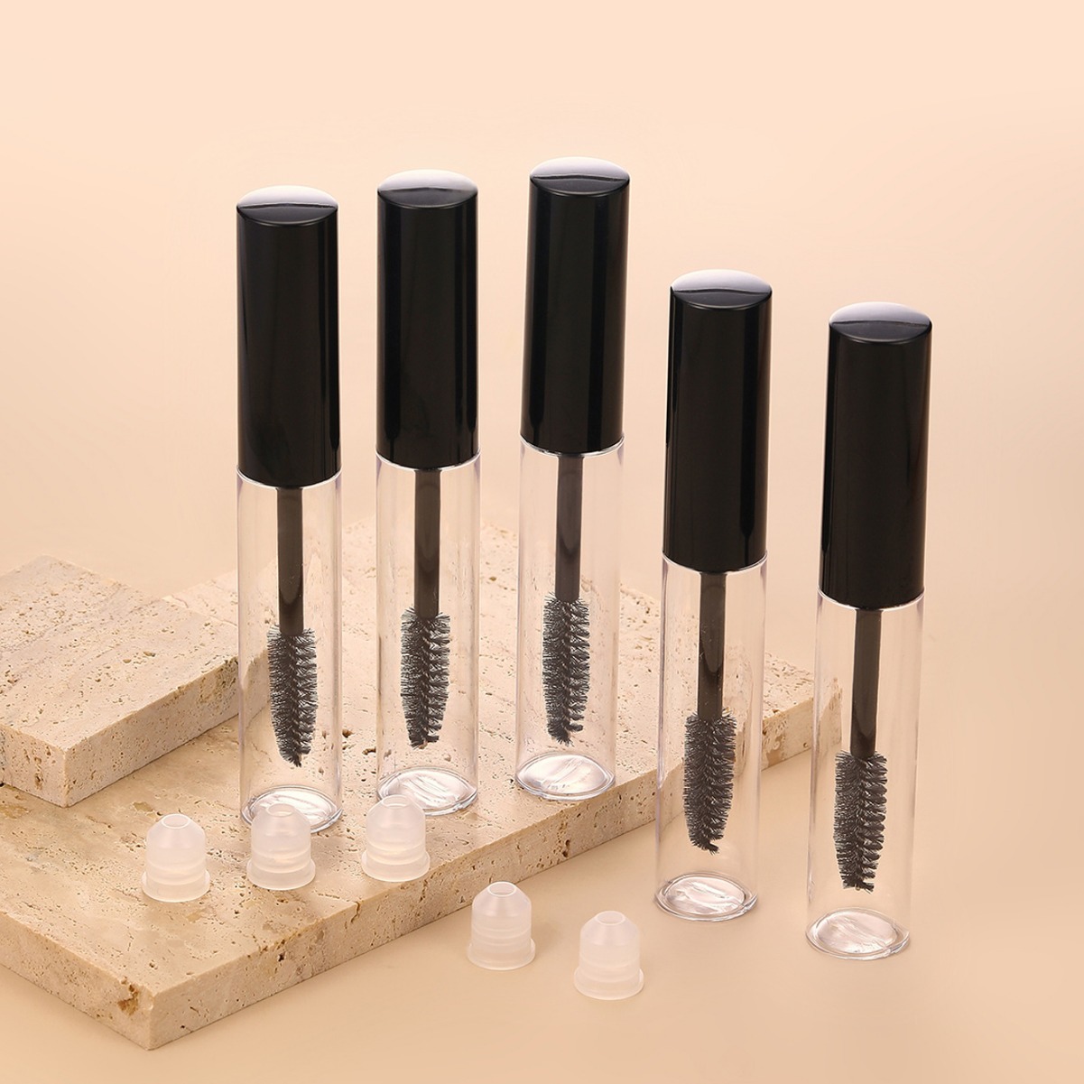 10ml transparent fine mascara brush empty bottle growth liquid eyeliner empty tube makeup bottle sample with brush head
