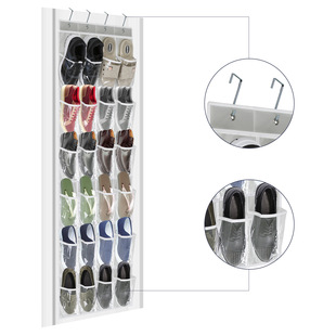 Factory Wholesale 24 Shoes Storage Hanging Bag Non-woven Wall Hanging Shoes Slip Bag Door Back Slippers Storage Bag