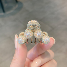 2024 new rhinestone colored glaze flower gun black hairpin high sense back of the head half tie grip clip exquisite shark hair accessories_voghion.com