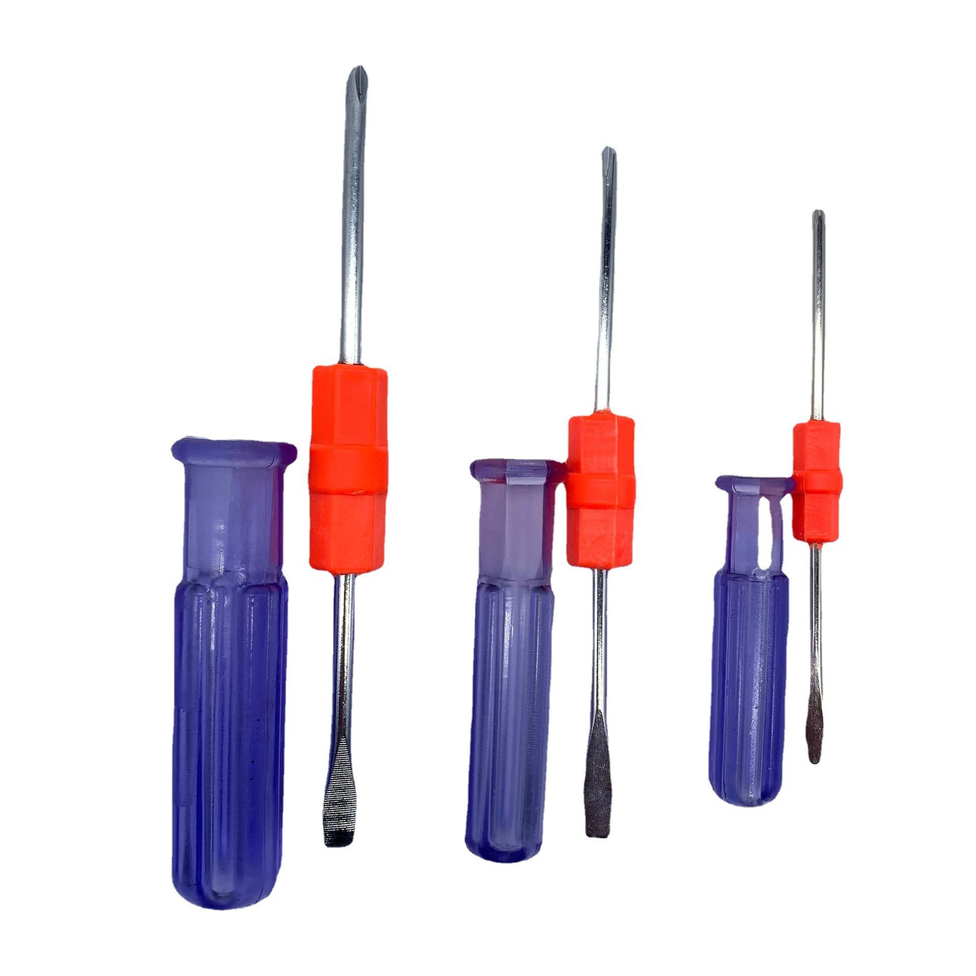 Factory wholesale Crystal screwdriver wholesale transparent handle dual-purpose screwdriver one-word cross dual-use screwdriver screwdriver