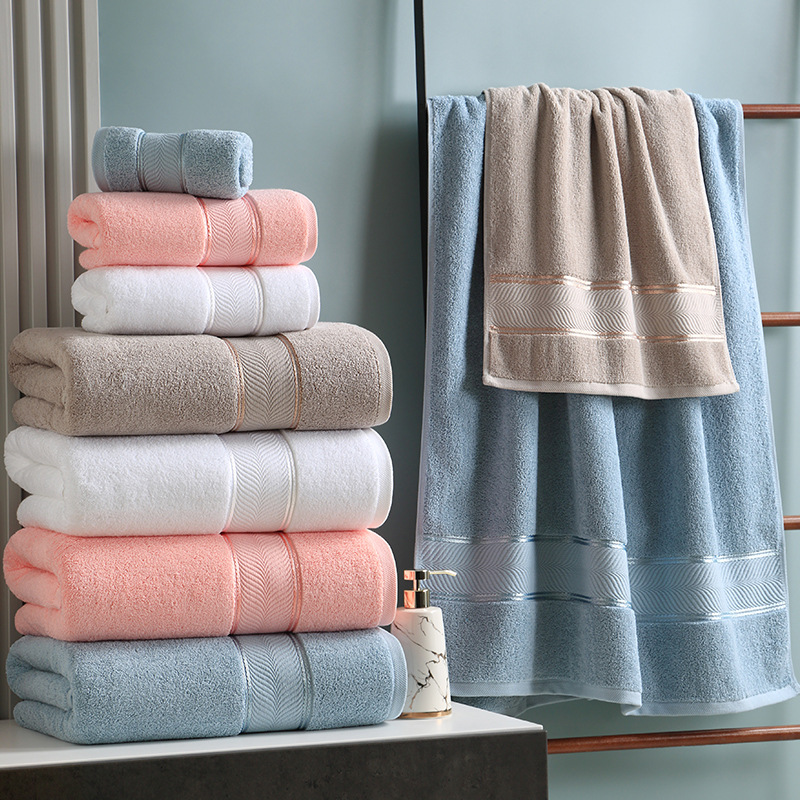 Ibell three-piece cotton towel ins children's face towel beauty salon scarf cotton bath towel embroidered logo
