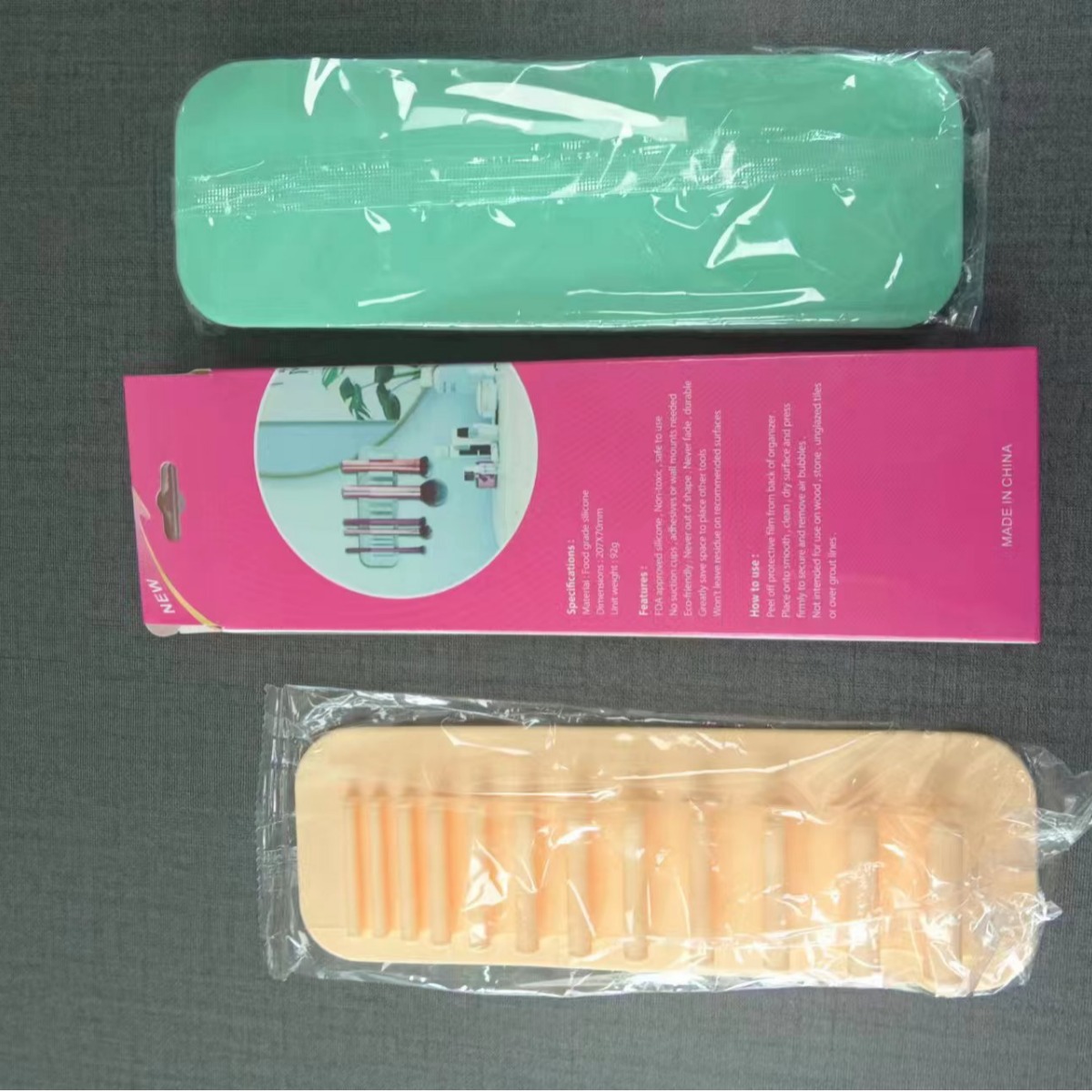 Wholesale Silicone Suction Wall Cosmetic Brush Storage Rack Bathroom Toilet Storage Rack Toothbrush Holder Multifunctional Storage Rack