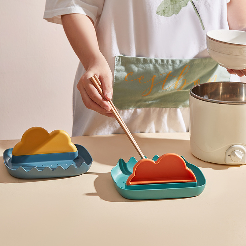 Stove Water Pot Lid Rack Kitchen Countertop Oil-proof Pot Lid Chopping Board Storage Rack Pot Shovel Soup Spoon Storage Rack