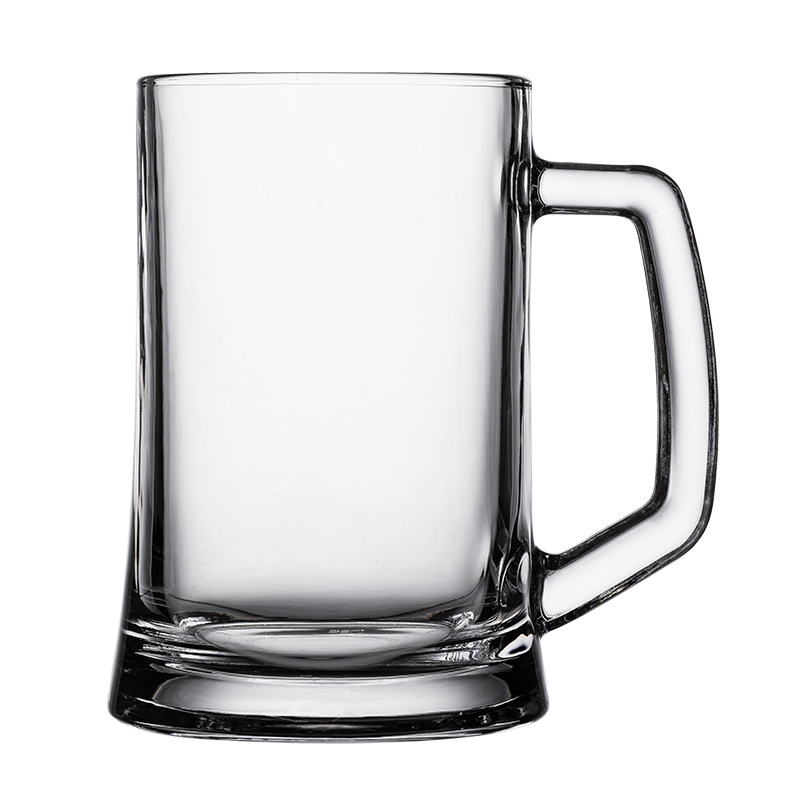 Green Apple household glass cup beer cup beer cup large capacity water cup thickened heat-resistant tea cup with handle suit