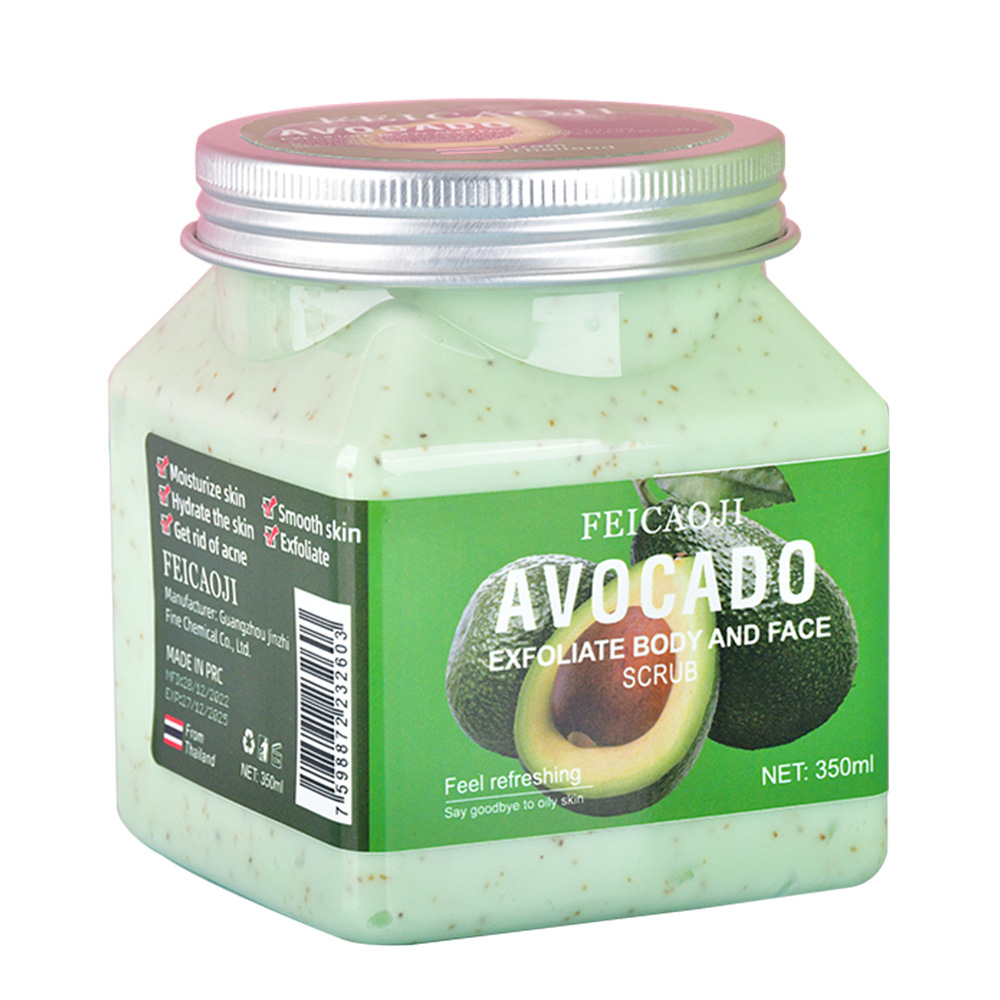 350ml avocado exfoliating soft scrub clean and tender skin fragrance skin care products English cross-border wholesale