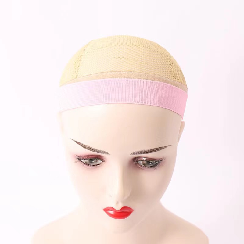 Amazon Hot Sale Xuchang Pink Wig Headgear Hair Band Elastic Band Velcro Adjustable Hair Band