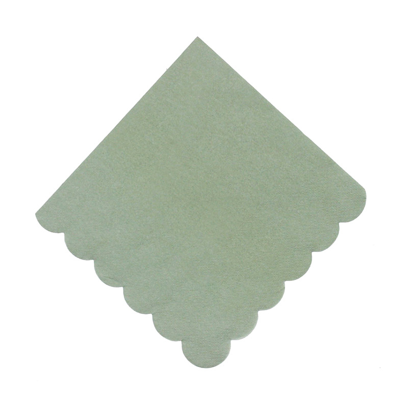 Double-sided dyed tissue cocktail fan lace western restaurant custom bronzing logo cross-border foreign trade in stock wholesale