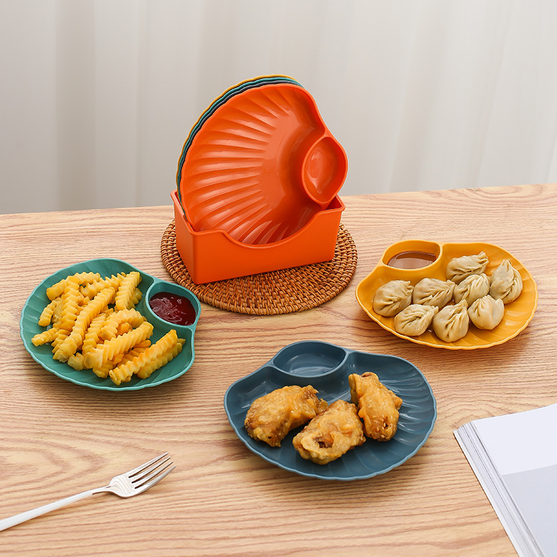Bone Spitting Plate Kitchen Breakfast Snack Plate Dip Dip Split Plate Household Snack Dried Fruit Plate Bone Spitting Plate