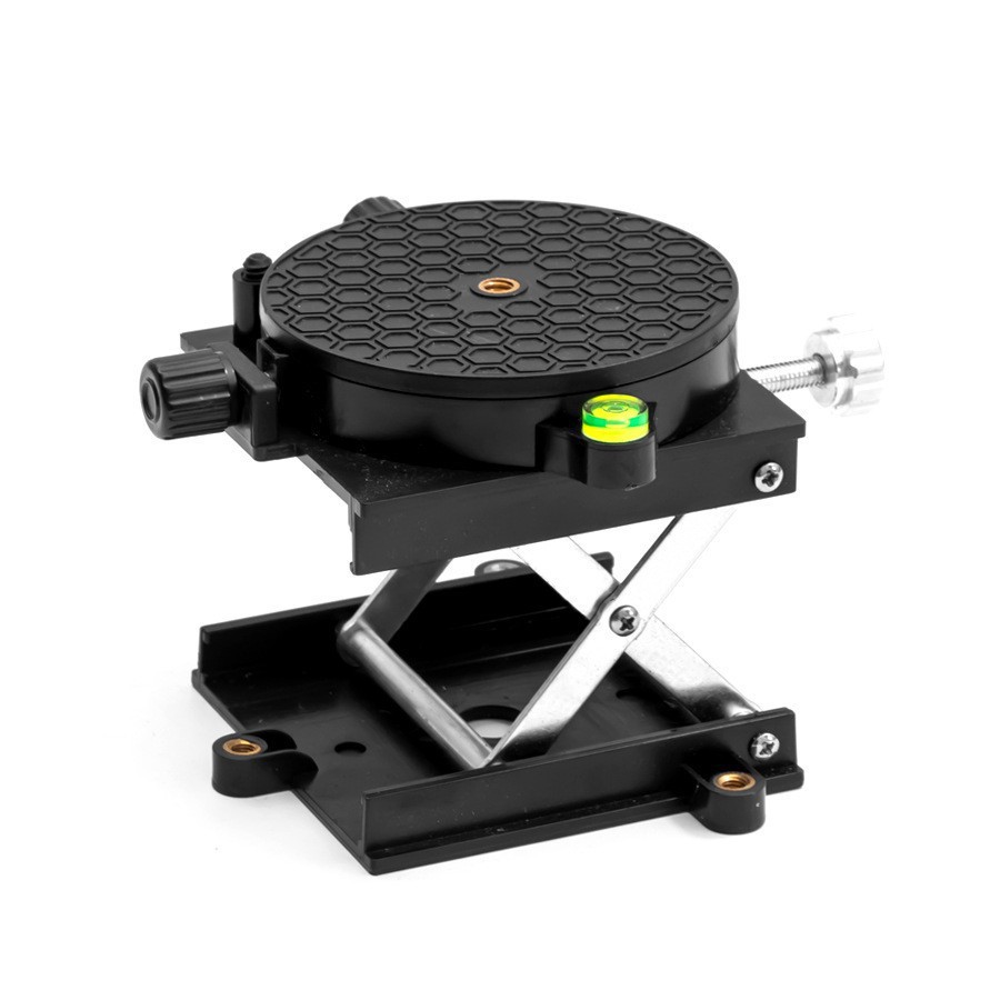 Cross-border aluminum alloy ground pasting instrument lifting table 360 rotating table level meter automatic leveling bracket fine adjustment
